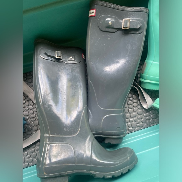 Hunter Boots Original Dark Slate Tall Rain Boots,         size 7 W, 6 M - Picture 4 of 13